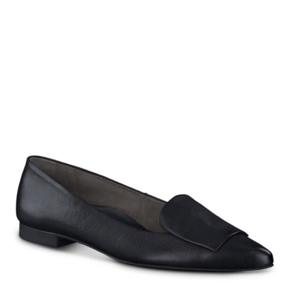 Paul Green Teddy Flat Black Leather Pointed Toe Ballet Ballerina Sz 3.5 - Picture 1 of 16
